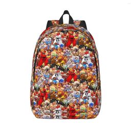 Backpack Street Fighter Third Strike - Fight! Woman Small Bookbag Fashion Shoulder Bag Portability Travel Rucksack School Bags
