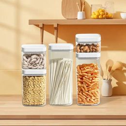 Storage Bottles Food Container Stackable Clear Cereal Box Sealed Vegetable Fruit Grain Organiser Jars Kitchen Accessories