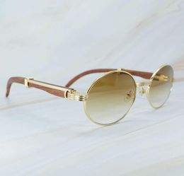 Retro Wood Sonnenbrille Herrenzubehör färbt Gläser Mode -Sonnenschirme für Frauen Oval Eyewear Trending Product5703522
