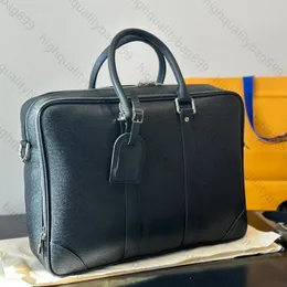 Valigetta a tracolla da uomo di design classico caldo Borsa in pelle marrone Borsa da uomo d'affari Borsa per laptop Borse a tracolla con sacchetto per la polvere Custodia a tracolla vintage