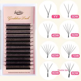 W Shape Lashes Extension 3D4D5D6D Premade Volume Fan Fake Eyelashes Makeup Supplies Wendy High Quality Natural Look Lash 240311