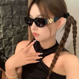 designer sunglasses Zhao Lusi's Same Style Black Street Photo Sunglasses, UV Resistant, 2024 New Instagram Spicy Girl Style, Personalized Women