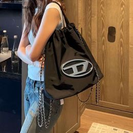 Cheap Wholesale Limited Clearance 50% Discount Handbag Lin Yan Bag Womens Summer Simple Oxford Waterproof Backpack Versatile Drawstring Chain