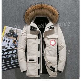 Down Jacket Women's And Men's Medium Length Winter New Canadian Style Men Overcame Lovers' Working Clothes Thick Goose Down Jacket 17