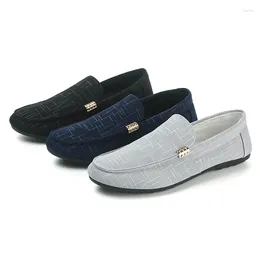 Walking Shoes Casual For Men Loafers Cleat Metal Trim Driving Moccasin Soft Comfortable Fashion Mens