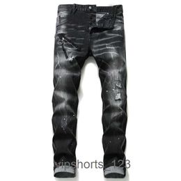 Unique Mens Distressed Badge Black Skinny Jeans Fashion Designer Slim Fit Washed Motocycle Denim Pants Panelled Hip Hop Biker Trousers 1057 E9A6Purple jeans