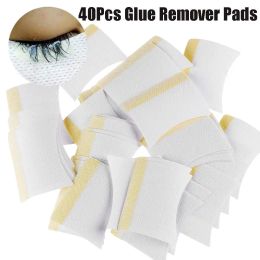 Tools 40 Pcs Eyelash Extension Remover Pad Soft Cotton False Eyelash Glue Remover Disposable LintFree Paper Eyelash Extension Patches