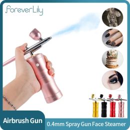 Devices 0.4mm Airbrush Makeup Cake for Compressor Kit Airbrush Spray Gun for Art Painting Manicure Craft Spray Model Face Steamer