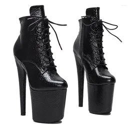 Dance Shoes 20CM/8inches PU Upper Modern Sexy Nightclub Pole High Heel Platform Women's Ankle Boots 395