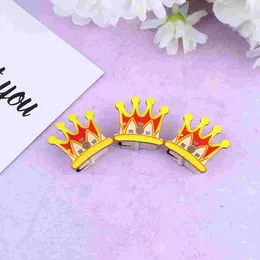 Brooches 25pcs Crown Shape Brooch Luminous Tiara Breastpin Flashing Lapel Glowing Supplies Gift Accessary Dress Up Props Decor