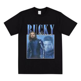 T-Shirts Vintage Bucky Barnes TShirt Barnes 1917 WinterSoldier Shirt Cool Sebastian Stan graphic Tee Superhero Unisex Tees Fans Tops