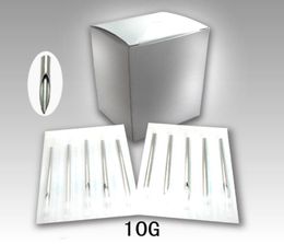 Whole100pcs Sterilised Disposable Stainless Steel Body Piercing Needles 10 Gauge 10G Tattoo equipment 8767439