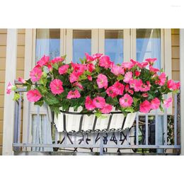 Decorative Flowers Home Artificial Morning Glory Vine Petunia Wedding Decor Shop Simulation Vibrantly 7 Branches Decoration