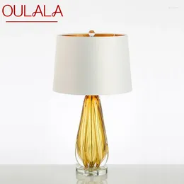 Table Lamps OULALA Nordic Glaze Lamp Modern Art Iiving Room Bedroom Study El LED Personality Originality Desk Light