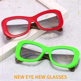 Sunglasses Modern Fashion Glasses Colour Lady Cat Eye Anti-blue Light Mirror European And American Spectacle Frames