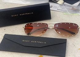 Sunglasses Oversized Women Flat Top Quay Square Sun Glasses For Female Vintage Mirror Ladies Shades UV4008886726