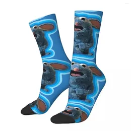 Men's Socks Funny Happy Compression Tutter The Big Blue House Mouse Retro Harajuku Hip Hop Novelty Pattern Crew Crazy Sock