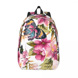 Backpack Laptop Unique Butterfly With Floral School Bag Durable Student Boy Girl Travel