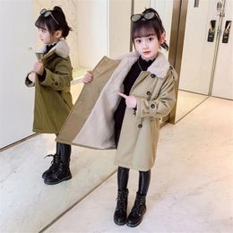 Down Coat Children Girl Jacket Thick Long Winter Warm Fashion Parka With Belt Outerwear For Kids Girls Clothing 8 10 12yrs