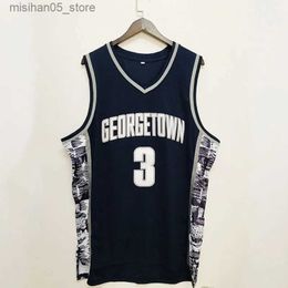 Jerseys Basketball jersey oversized mens legend 3 Everson Georgetown Hoas sports womens embroidered street hip-hop sportswear Q240319