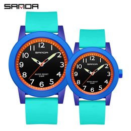 Sanda New Couple Trendy Outdoor Leisure Style Versatile Simple Digital Quartz Electronic Watch for Men and Women