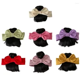Hair Accessories Girls Bowknot Wigs Headbands Headwear For Infant Baby D5QA