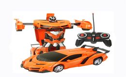 2In1 Sports Transformation Robots Models Remote Control Deformation Car RC fighting toy KidsChildren039s Birthday GiFT Y20041423962768