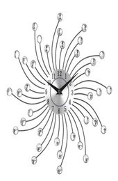 WSFS 3D Large Wall Clock Metal Crystal Modern Home Decoration Silent Clocks For Living Room Office280h9582084