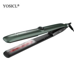 Irons Infrared Steam Hair Straightener LCD Hair Curler Titanium Ceramic Flat Iron MCH 10S Heating Fast Hair Straightening Iron