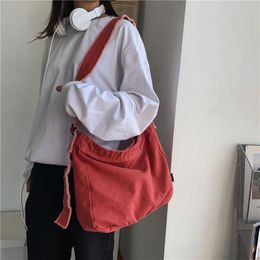 Bag Washed Canvas Burrs Old Art Female Shoulder Students Class Backpack Lazy Wind Simple Messenger