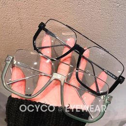 Sunglasses Frames Oversized Luxury Glasses Frame Women Fashion Square Orange Clear Eyeglasses Female Elegant Brand Big Optical Spectacles