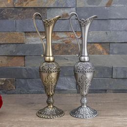 Vases Creative Small Zinc Alloy Flower Vase For Tabletop Decoration Home Living Room Office Window Centrepiece Or Wedding Party