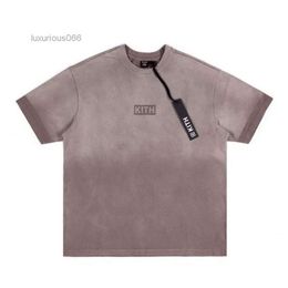 Kith t Shirt Designer x Ksubi Letter Tee Washed Cotton Crop Streetwear Quality T-shirt Shirts Graphic for Men Vintage Mens Clothing Oversize Hoodie 8882