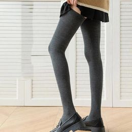 Women Socks 1 Pair Thigh High Attractive Autumn Winter Over Knee Windproof Ladies Stockings