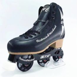 Shoes Original Be+ve 3 Wheels Dance Skates Shoes Triple Inline Skating Patins with Brake Block Male Female White Black Roller 30 to 45