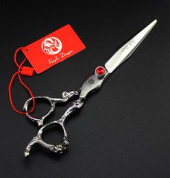 627 7039039 Brand Purple Dragon TOP GRADE Hairdressing Scissors JP 440C Big Gem Cats Dogs Pets Cutting Scissors Animal Hair2631807