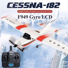 WLtoys 2.4G F949 LCD Version RC Airplane 182 3D6G 3Ch Fixed Wing Plane Outdoor Drone RTF With Gyroscope And Night Gift 240223