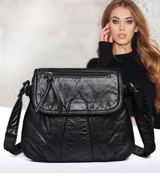 Bag Style Lady Messenger High Quality Handbag One Shoulder Buckle Zipper Mobile Phone Pocket