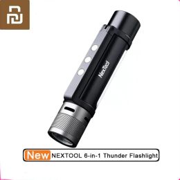 Control Youpin NEXTOOL 6in1 1000lm Duallight Zoomable Alarm Flashlight USBC Rechargeable Mobile Power Bank Camping Work Light