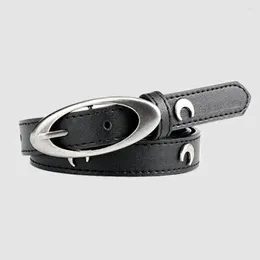 Belts Belt With Star Design Punk Style Moon Women Adjustable Imitation Leather Waistband Multi Holes For A