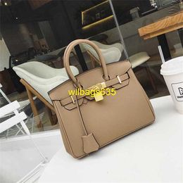 Tote Bags Genuine Leather Bk Habdbags Authentic Platinum Bag Full Leather Womens Bag Handheld One Shoulder Crossbody Bag Big Bag Womens 2024 N have logo HB0B1O