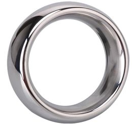 Round Metal Penis Ring Stainless Steel Cockrings Penis bondage Lock For Men Delay Ejaculation 40mm45mm50mm2501885