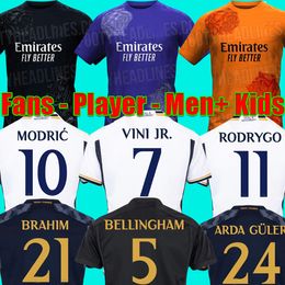 3XL 4XL BELLINGHAM VINI JR soccer jerseys 23 24 football shirts RODRYGO MODRIC CAMAVINGA 2023 2024 fourth home fans player version men kids kits 4th