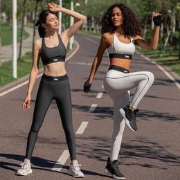 Lu Align with Alos Yoga 2 Piece Seamless Set Women Gym Training Wear Nylon Sports Leggings Stretch Push Jogging Underwear
