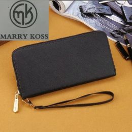 Designers ZIPPY WALLET Soft Leather Mens Womens Iconic textured Fashion Long Zipper Wallets Coin Purse Card Case Holder Dust bag 6 colour MARRY KOSS MK wallets