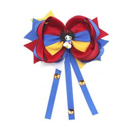 Hot Selling Baby Princess Rainbow Big Bow Clip, Children's Handmade Hair Accessories, Headwear