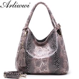 BIG SALE*Individual Fashion Snake Large Capacity Lady Bags Tassel Embossed PU Leather Cross Body Handbags Women GPY01 240314