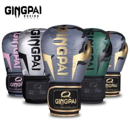 Protective Gear High Quality Leather Wear-Resistant And Breathable Boxing Gloves For Sanda Training Thickened Protective Combat Gloves yq240318