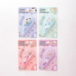 48 pcs/lot 5mm*3M Kawaii Milk Tea Animal Correction Tape Promotional Stationery Gift School Office Supplies 240304