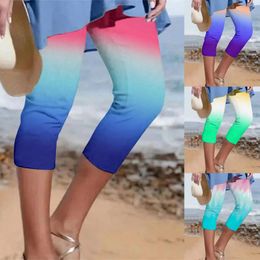 Women's Leggings Fashion 3/4 For Women High Waisted Print Womens Workout Biker Shorts Vintage